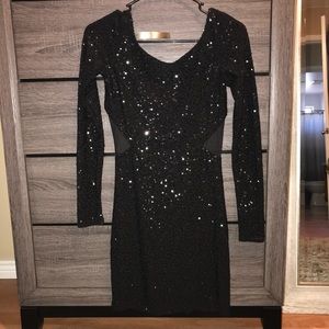 Black sequence dress
